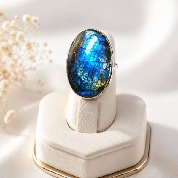 Anillo Labradorita Azul