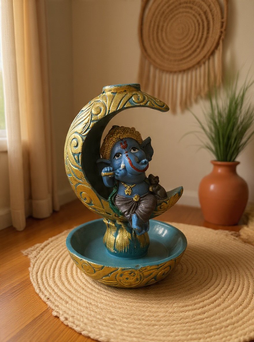 Ganesha Quemador de Incienso Inverso